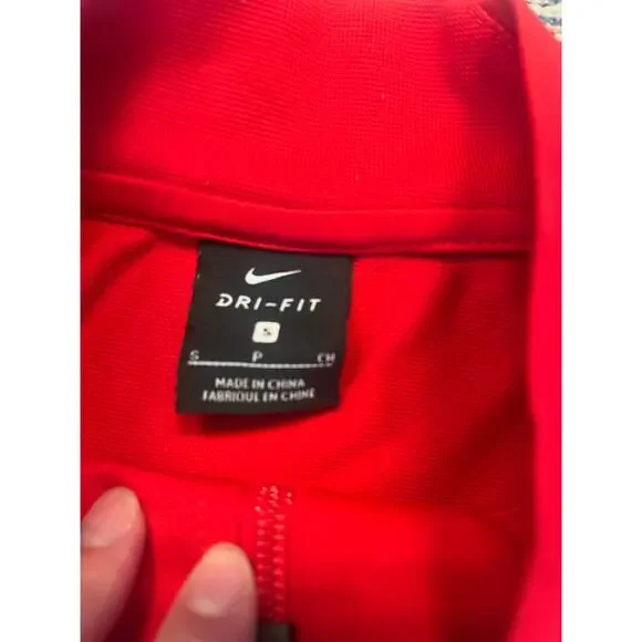 AC Sparta Praha Nike Men's Football Training Jacket Sweatshirt Red Size Small - Picture 3 of 6